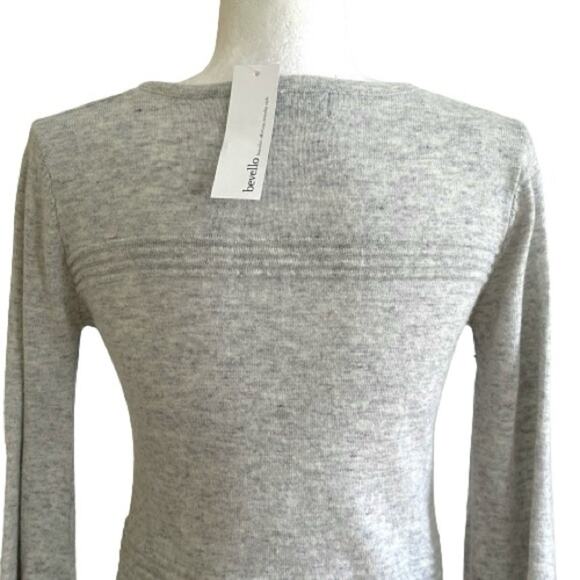 True Love V-Neck Bell Long Sleeve Space Dye Knit Sweater Dress Small NEW - Picture 5 of 12